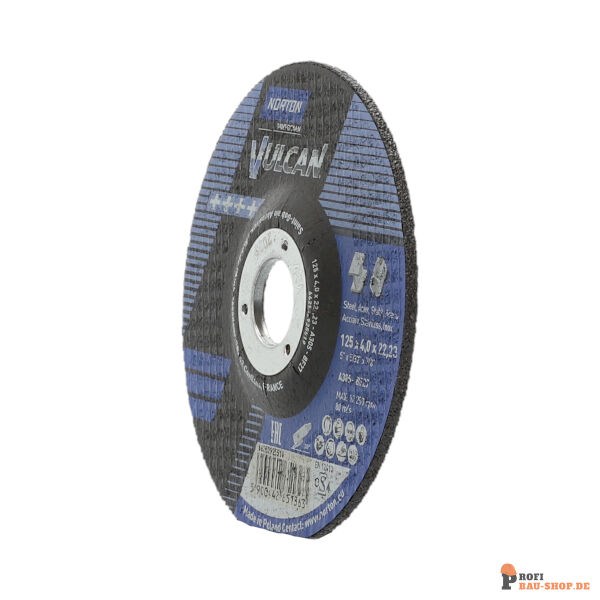 nortonschleifmittel/NORTON_schleifmittel_66252925519 Norton Vulcan Metal Inox Grinding Wheel 125x4x22.2 GRIT 30_134197